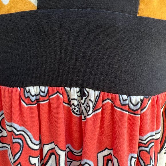 Eci New York Sleeveless V-Neck Floral Print Maxi Dress Pink/Black Multi Size 6 - Picture 6 of 10